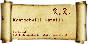 Kratochvill Katalin névjegykártya